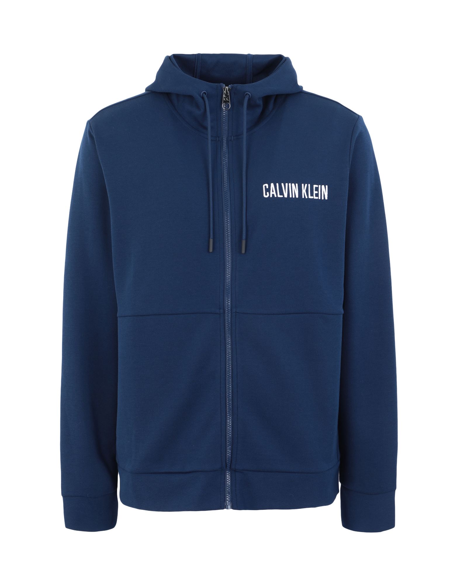 《セール開催中》CALVIN KLEIN PERFORMANCE メンズ スウェットシャツ ブルー S ポリエステル 75% / コットン 20% / ポリウレタン 5% FZ HOODIE