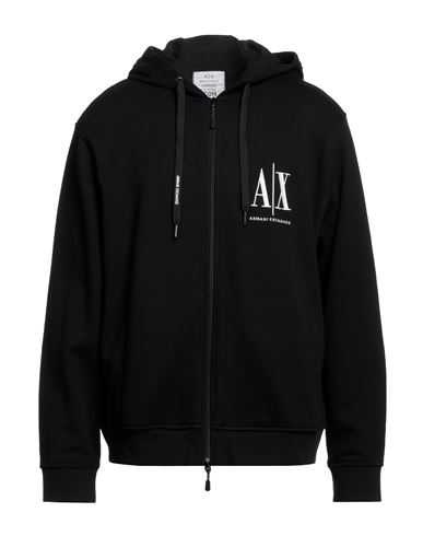 Armani Exchange Man Sweatshirt Black Size Xl Cotton, Elastane