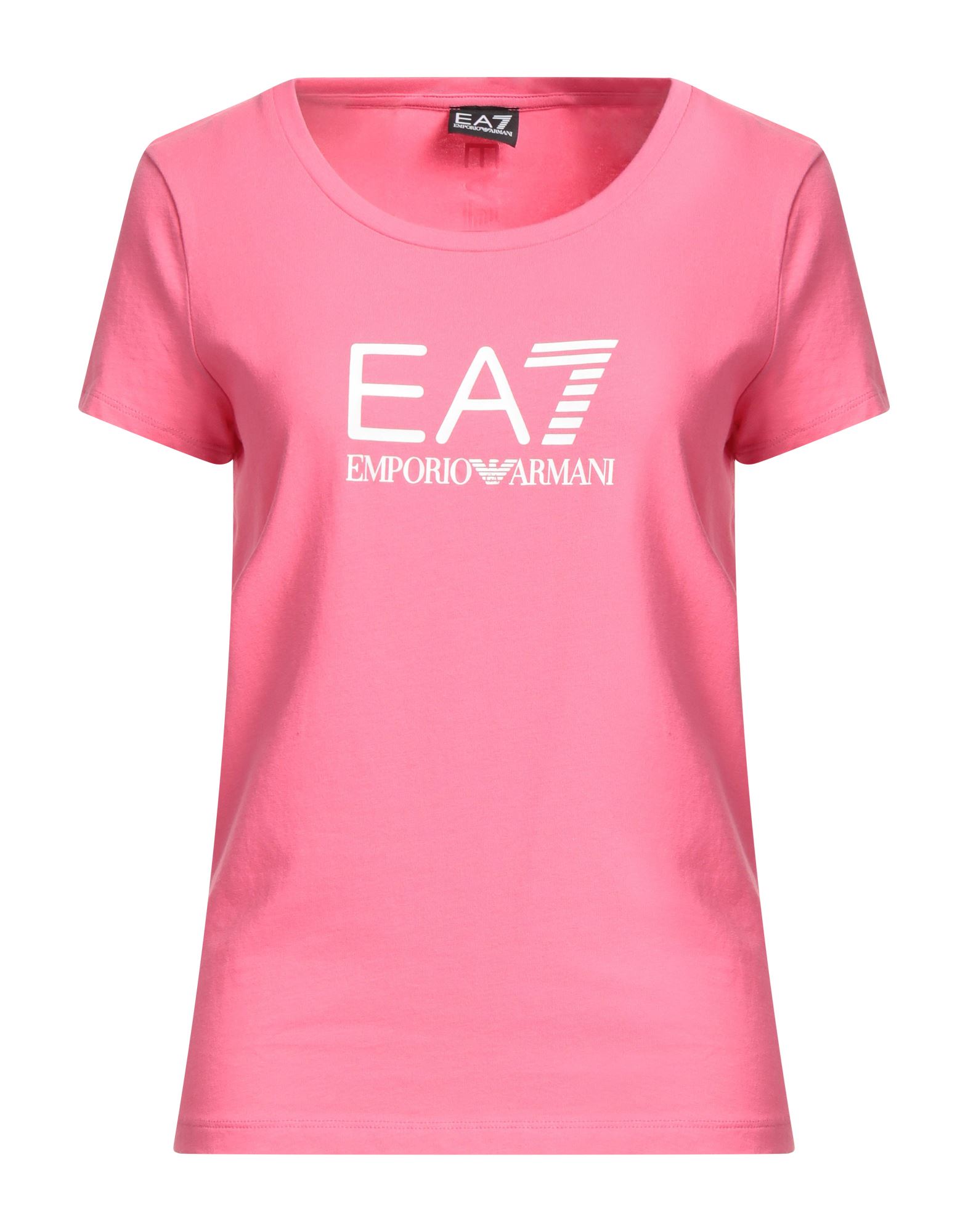 EA7 EA7 WOMAN T-SHIRT MAGENTA SIZE XS COTTON, ELASTANE