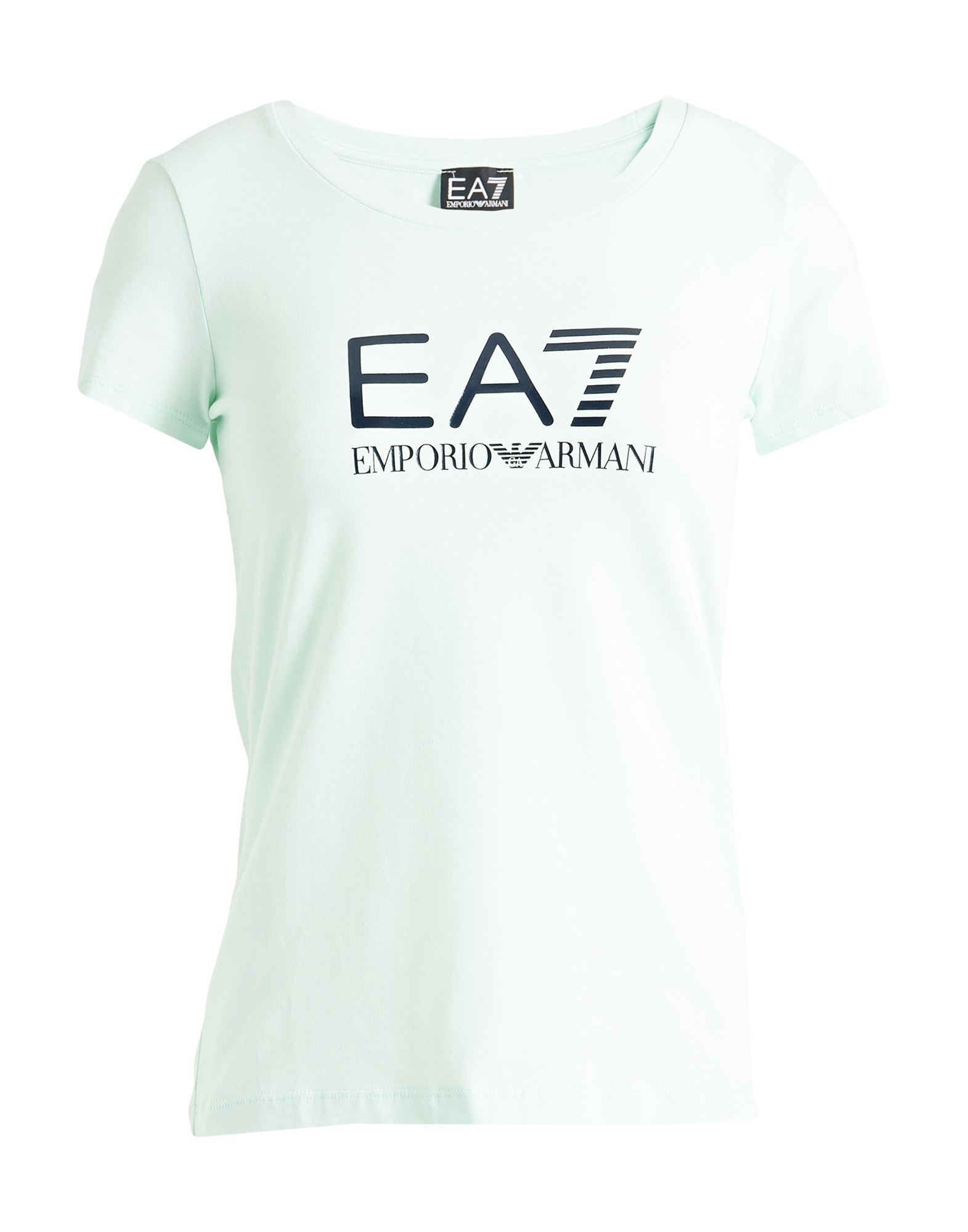 Shop Ea7 Woman T-shirt Light Green Size Xs Cotton, Elastane