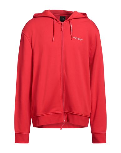 Armani Exchange Man Sweatshirt Red Size S Cotton, Elastane