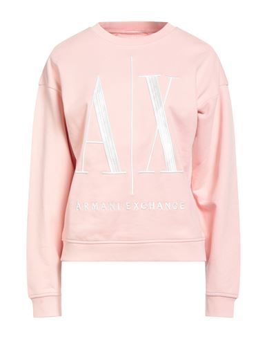 Armani Exchange Icon Period Woman Sweatshirt Light Pink Size M Cotton