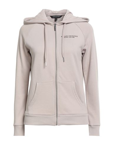 Armani Exchange Woman Sweatshirt Sand Size S Cotton, Polyester, Elastane In Neutral