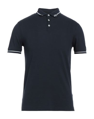 Armani Exchange Man Polo Shirt Midnight Blue Size S Cotton