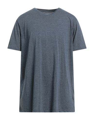 Solid ! Man T-shirt Slate Blue Size 3xl Organic Cotton, Polyester
