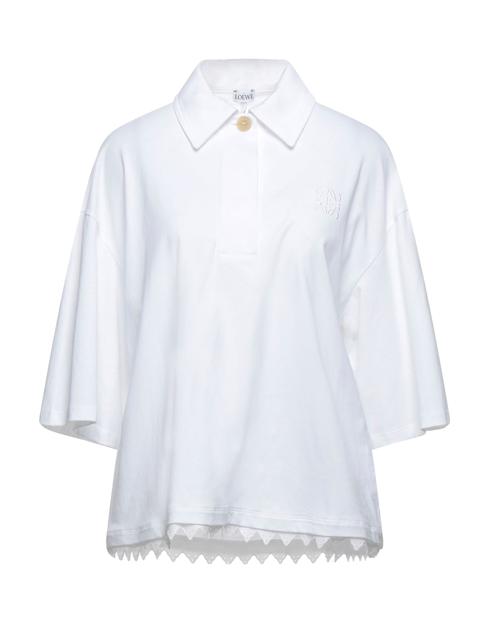 ＜YOOX＞ LOEWE レディース ポロシャツ ホワイト XS コットン 100%画像