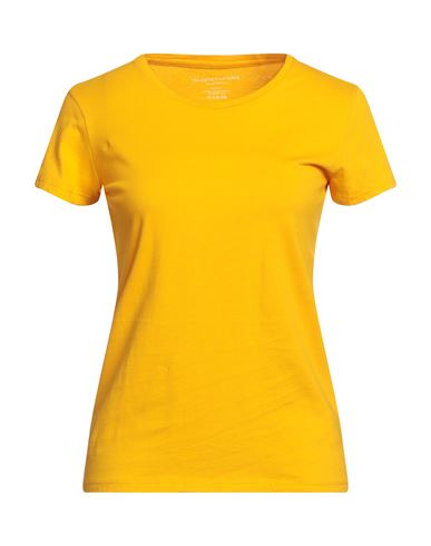 Shop Majestic Filatures Woman T-shirt Mustard Size 1 Cotton In Yellow