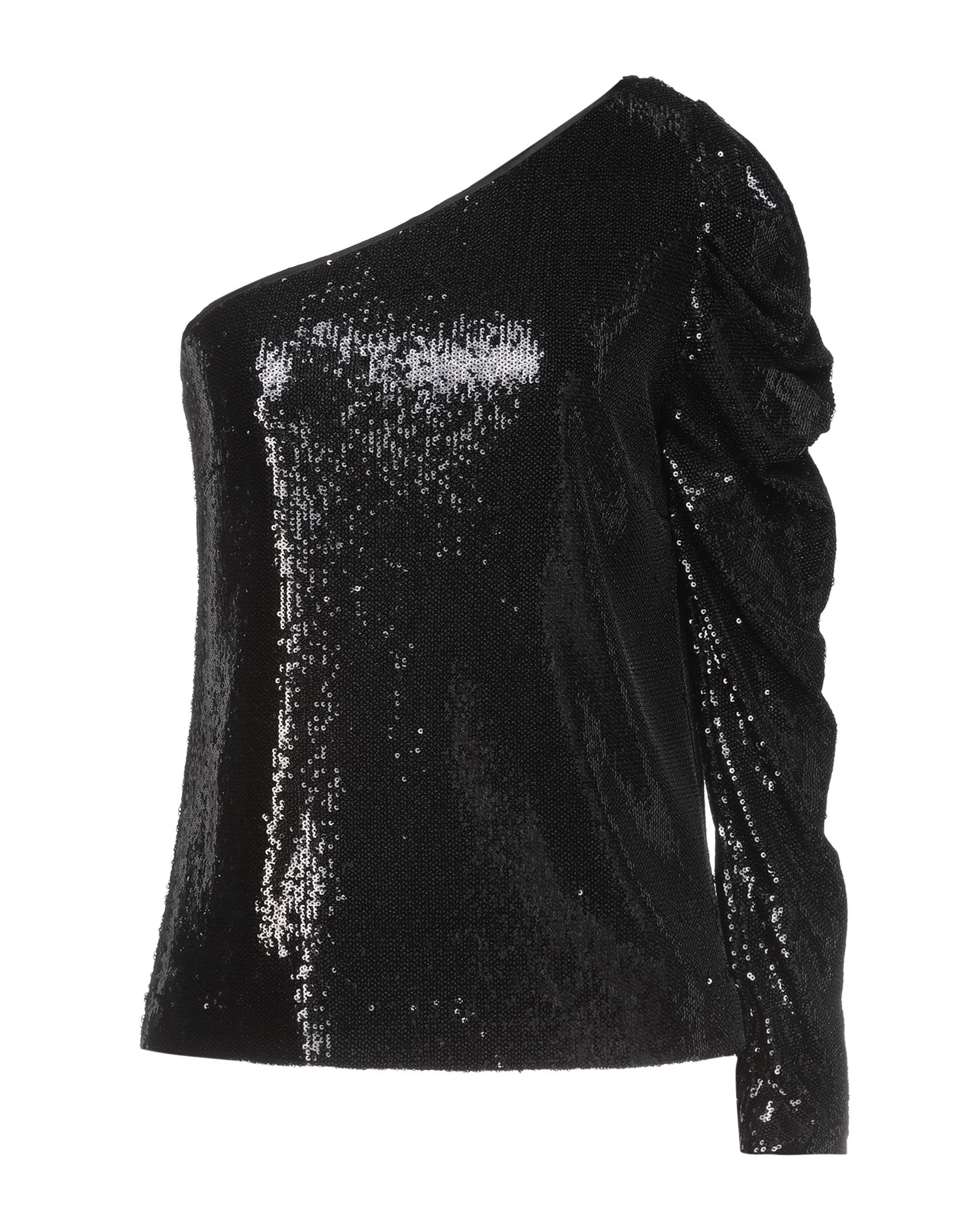 Shop Clips Woman Top Black Size 4 Polyester, Polyamide