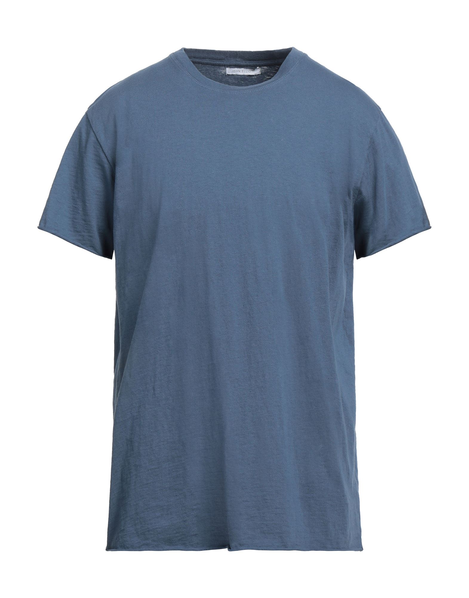 Shop John Elliott Man T-shirt Slate Blue Size 0 Cotton