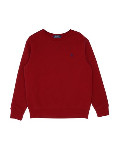 Polo Ralph Lauren Babies'  Cotton-blend-fleece Sweatshirt Toddler Boy Sweatshirt Brick Red Size 5 Cotton, Pol