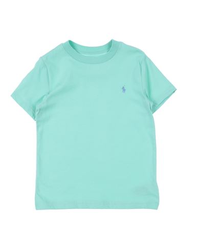 Polo Ralph Lauren Babies'  Cotton Jersey Crewneck Tee Toddler Boy T-shirt Sky Blue Size 4 Cotton
