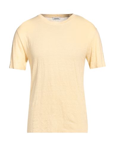Sandro Man T-shirt Yellow Size Xl Linen