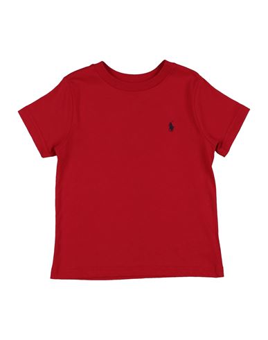 Polo Ralph Lauren Babies'  Cotton Jersey Crewneck Tee Toddler Boy T-shirt Red Size 5 Cotton