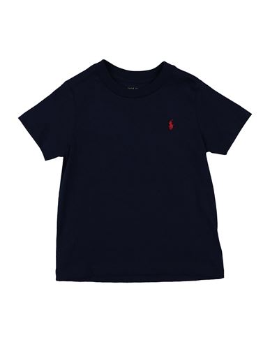 Shop Polo Ralph Lauren Cotton Jersey Crewneck Tee Toddler Boy T-shirt Midnight Blue Size 5 Cotton
