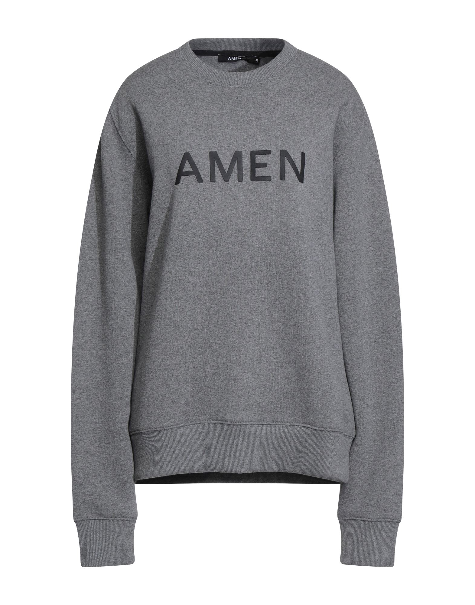 《セール開催中》AMEN レディース スウェットシャツ ライトグレー S コットン 60% / ポリエステル 40% / ポリウレタン / レーヨン