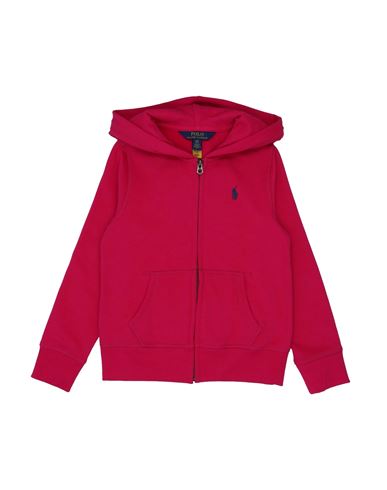 Shop Polo Ralph Lauren Cotton-blend-fleece Hoodie Toddler Girl Sweatshirt Garnet Size 5 Cotton, Polyester In Red