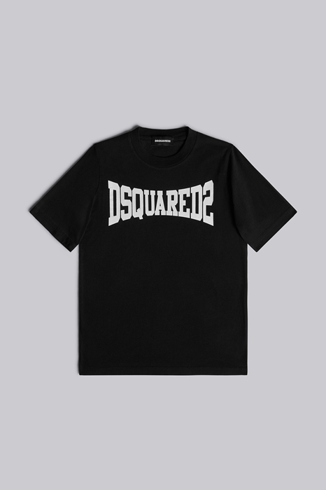 Dsquared2 Kids Short Sleeve T-shirt In Black