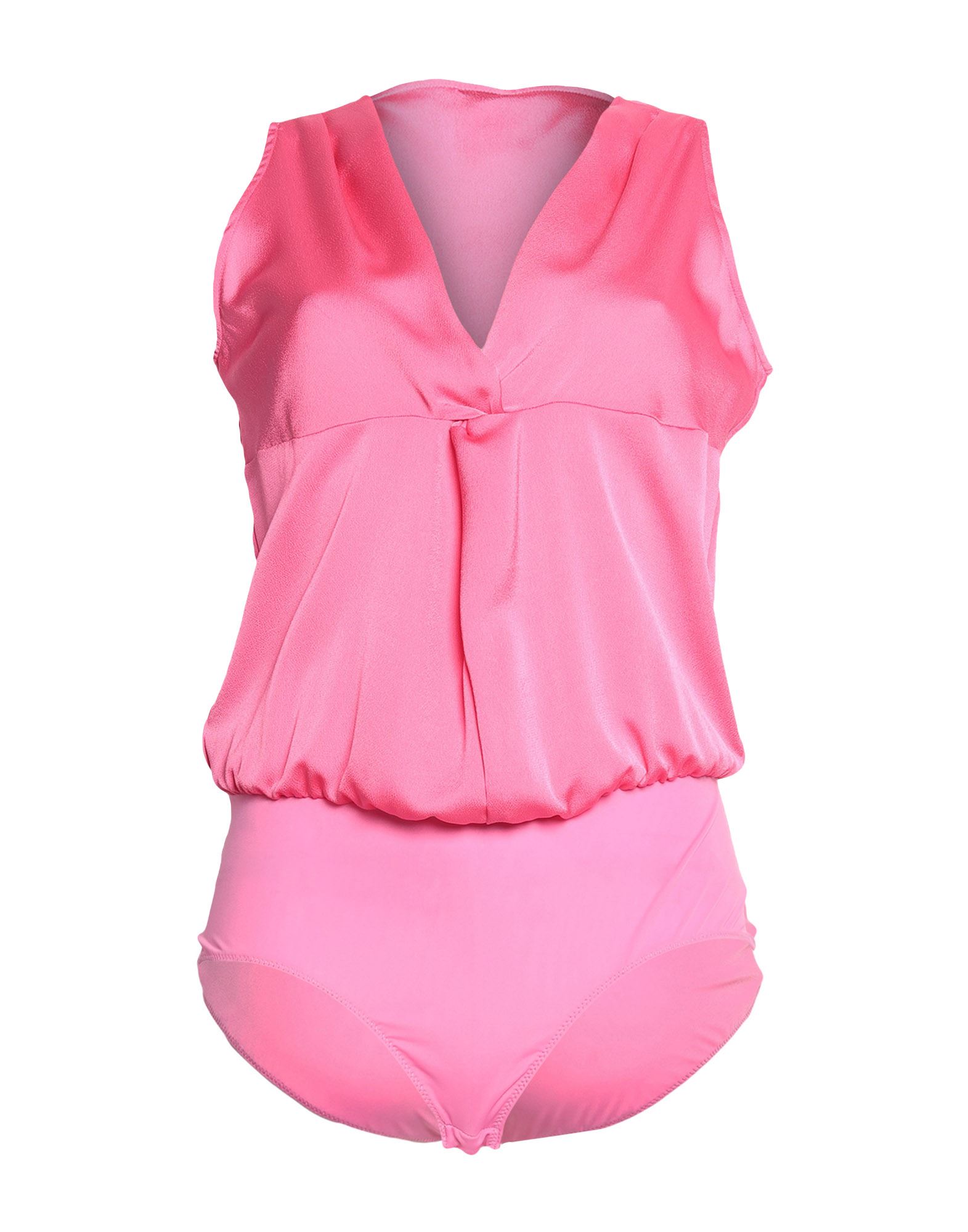 Shop Pinko Woman Top Fuchsia Size 2 Polyester, Polyamide, Elastane