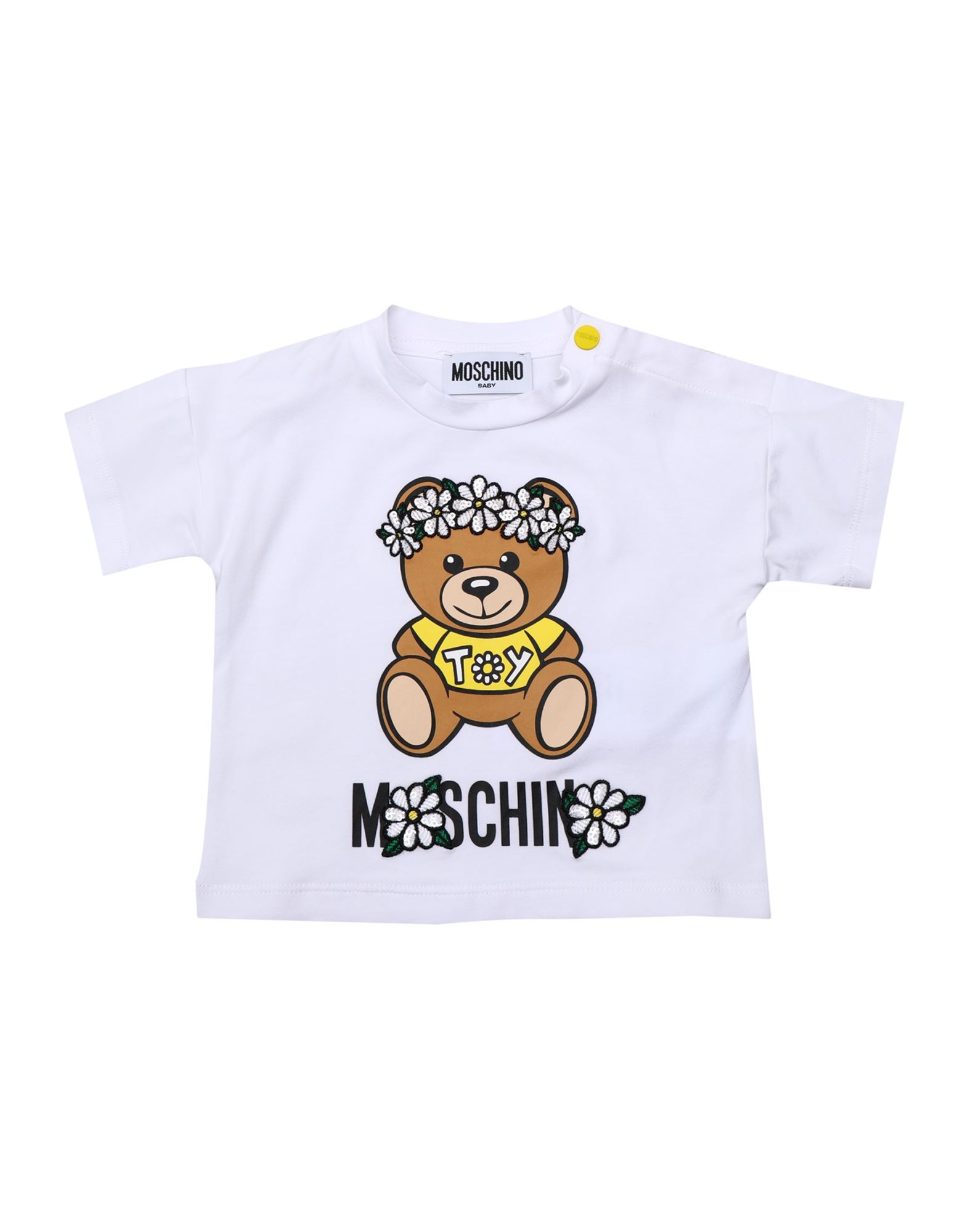 Moschino Baby Babies' T-shirts In White