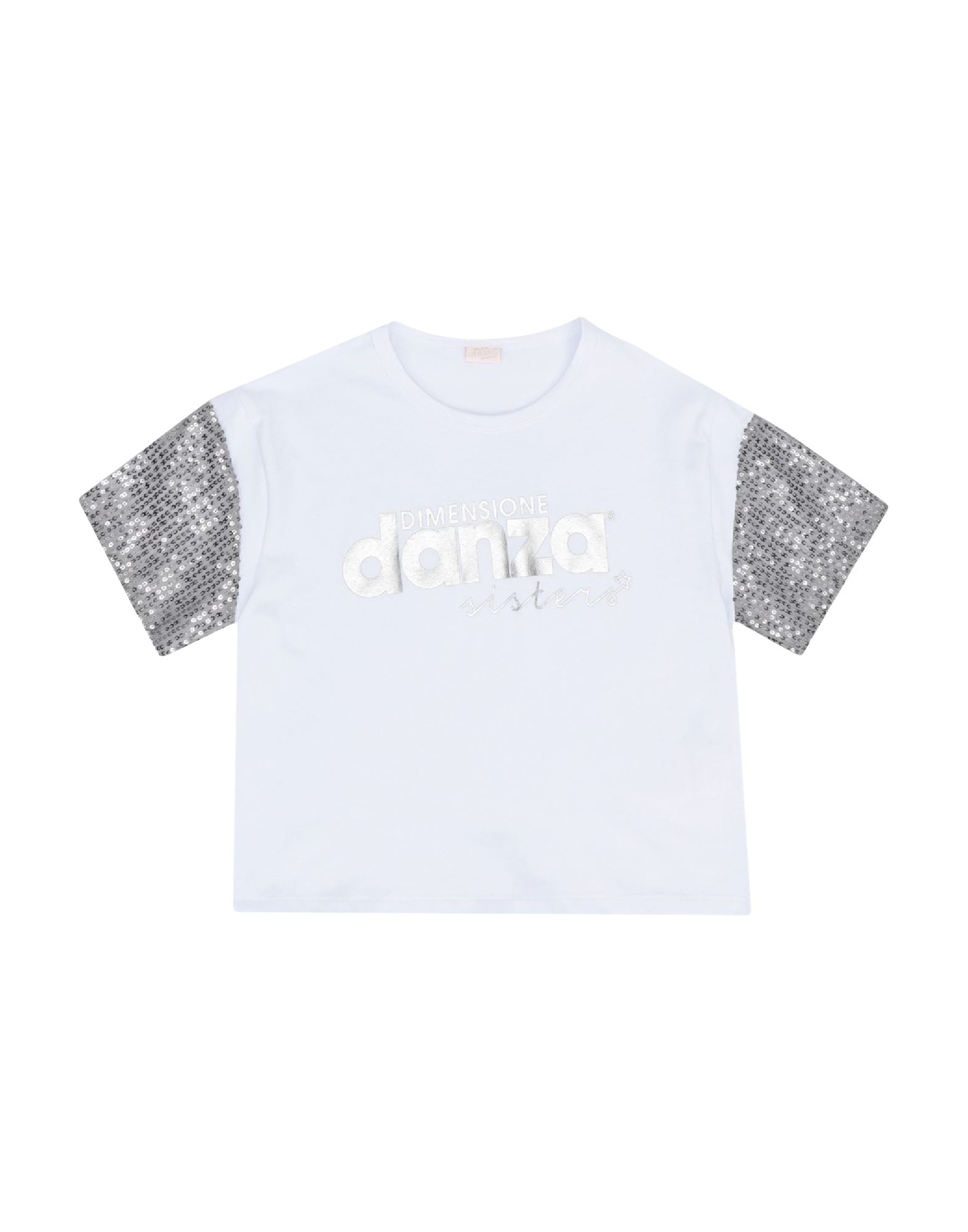 《セール開催中》DIMENSIONE DANZA ガールズ 3-8 歳 T シャツ ホワイト 8 コットン 90% / ポリウレタン® 10% / ポリエステル CROPPED BIELASTIC T-SHIRT GIRL