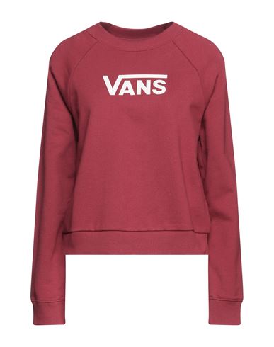 Vans Woman Sweatshirt Brick Red Size Xl Cotton