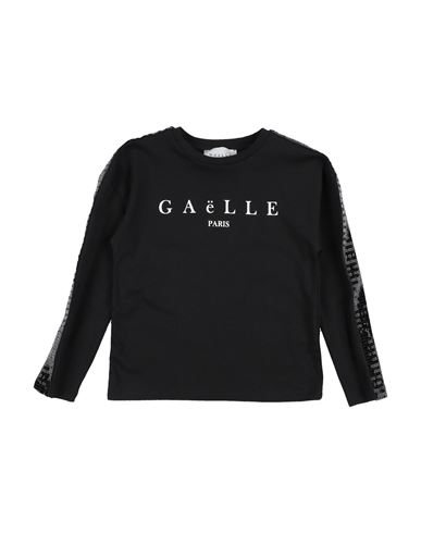 Gaelle Paris Babies' Gaëlle Paris Toddler Girl T-shirt Black Size 6 Cotton, Elastane