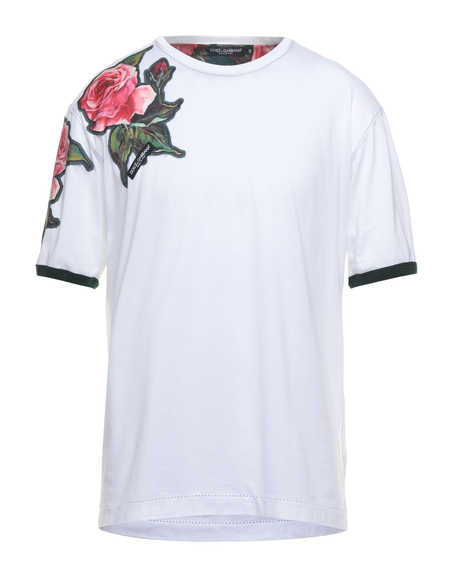 《セール開催中》DOLCE & GABBANA メンズ T シャツ ホワイト 44 コットン 95% / シルク 5% / ナイロン