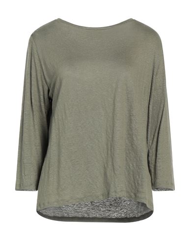 Majestic Filatures Woman T-shirt Sage Green Size 4 Linen, Elastane