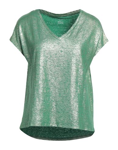 Majestic Filatures Woman T-shirt Green Size 1 Linen, Elastane