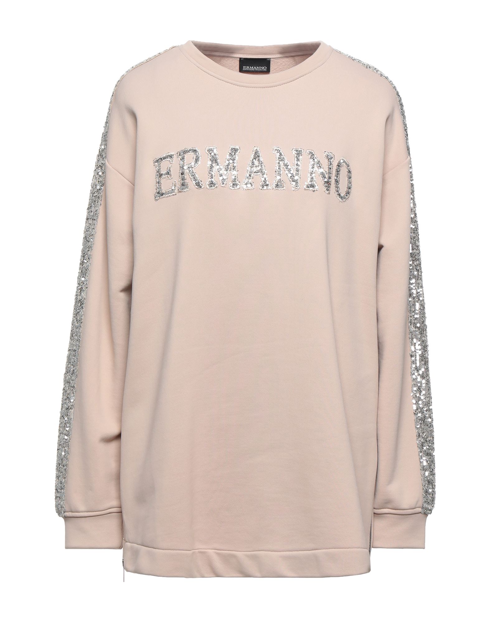 《セール開催中》ERMANNO DI ERMANNO SCERVINO レディース スウェットシャツ ペールピンク 40 ナイロン 51% / コットン 49%