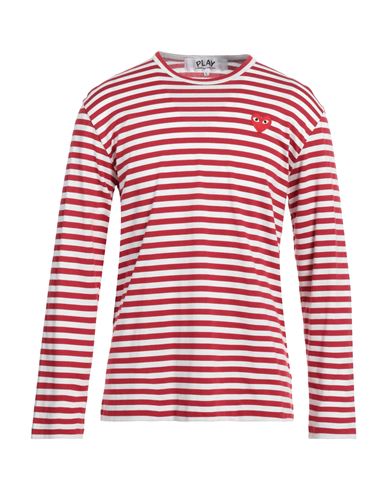 Comme Des Garçons Play Man T-shirt Red Size L Cotton