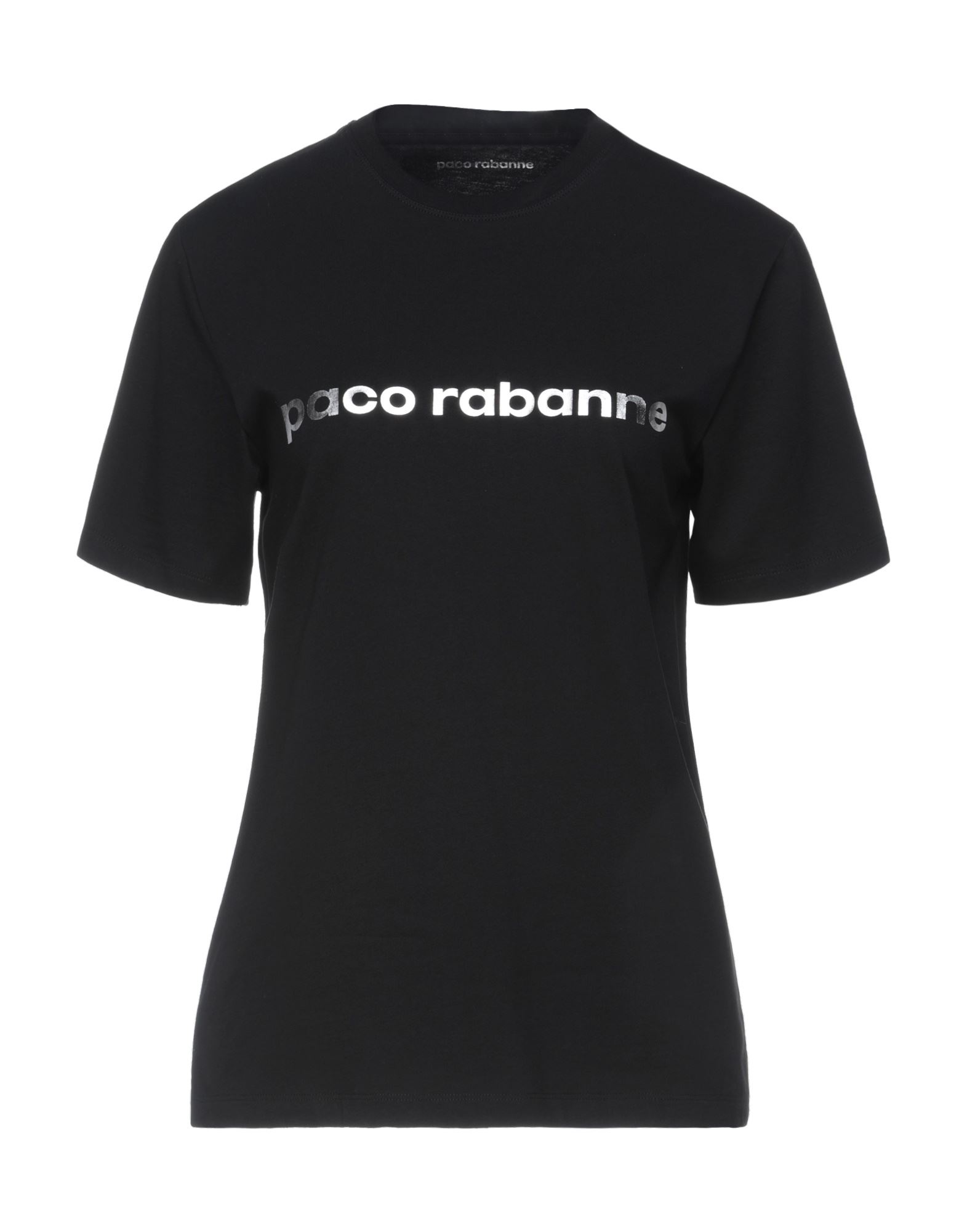 Shop Rabanne Woman T-shirt Black Size L Cotton
