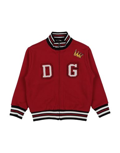 Shop Dolce & Gabbana Toddler Boy Sweatshirt Brick Red Size 5 Cotton, Wool, Acrylic, Polyester, Viscose