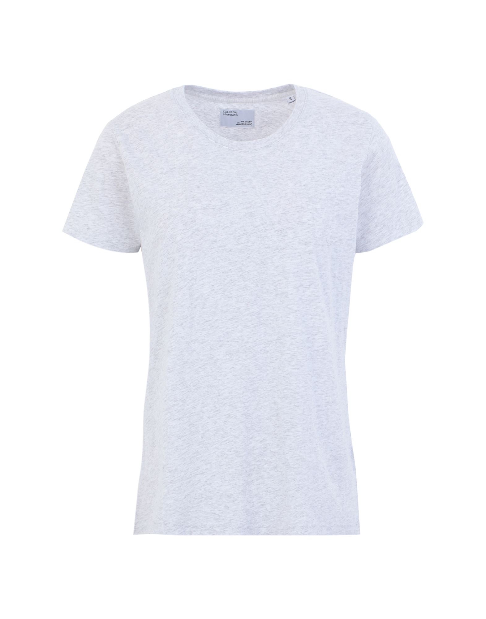 Shop Colorful Standard Woman T-shirt Light Grey Size Xl Organic Cotton