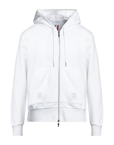 Thom Browne Man Sweatshirt Off White Size 2 Cotton, Elastane
