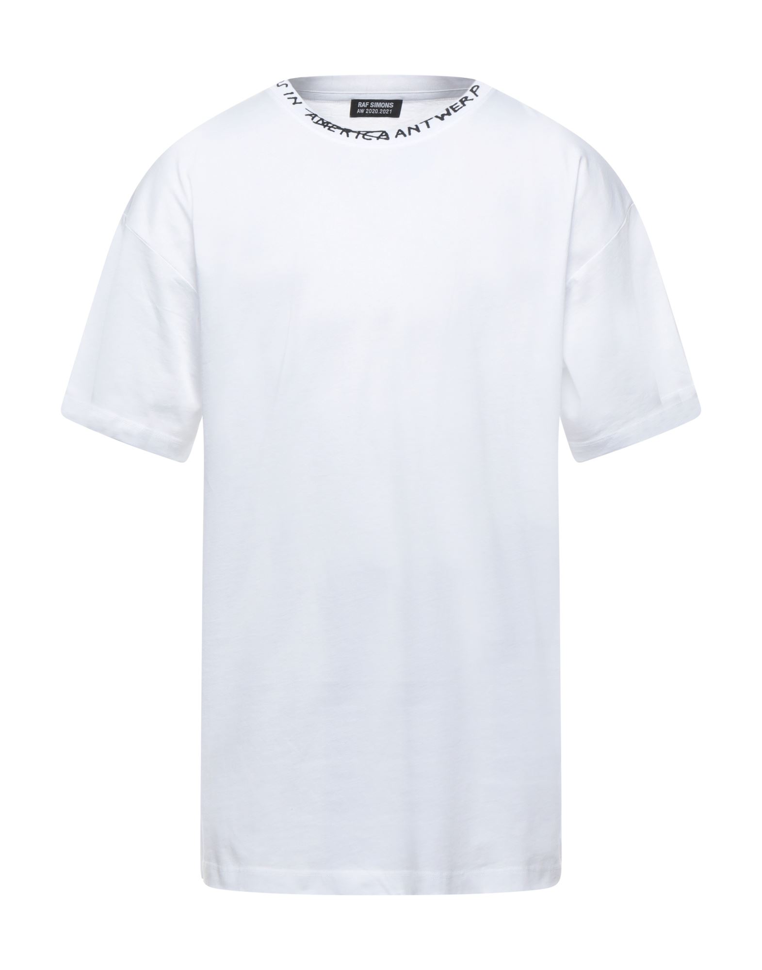 Shop Raf Simons Man T-shirt White Size M Cotton