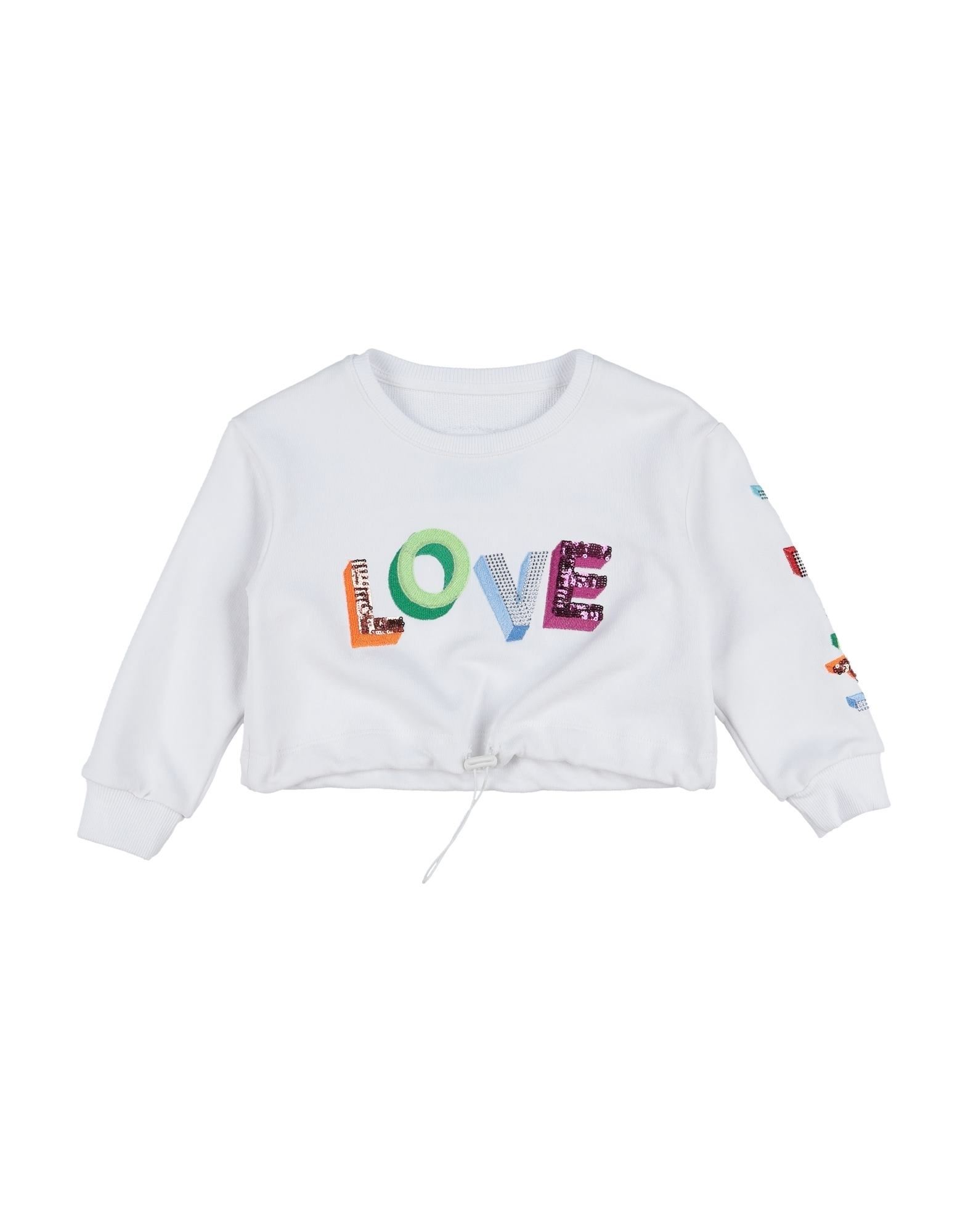 ＜YOOX＞ LOVE THERAPY ガールズ 3-8 歳 スウェットシャツ ホワイト 4 コットン 100%画像