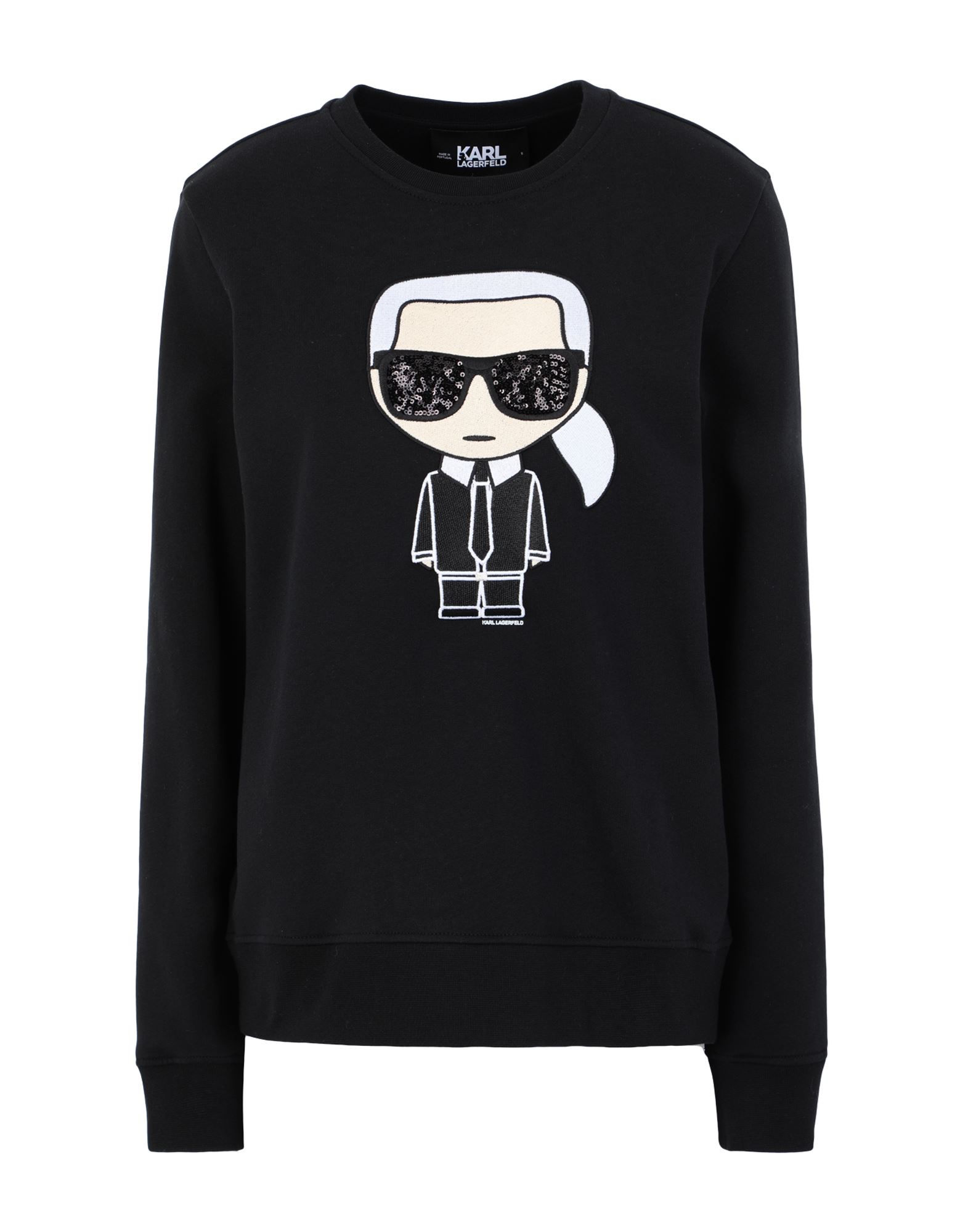 Shop Karl Lagerfeld Ikonik Karl Sweatshirt Woman Sweatshirt Black Size M Organic Cotton