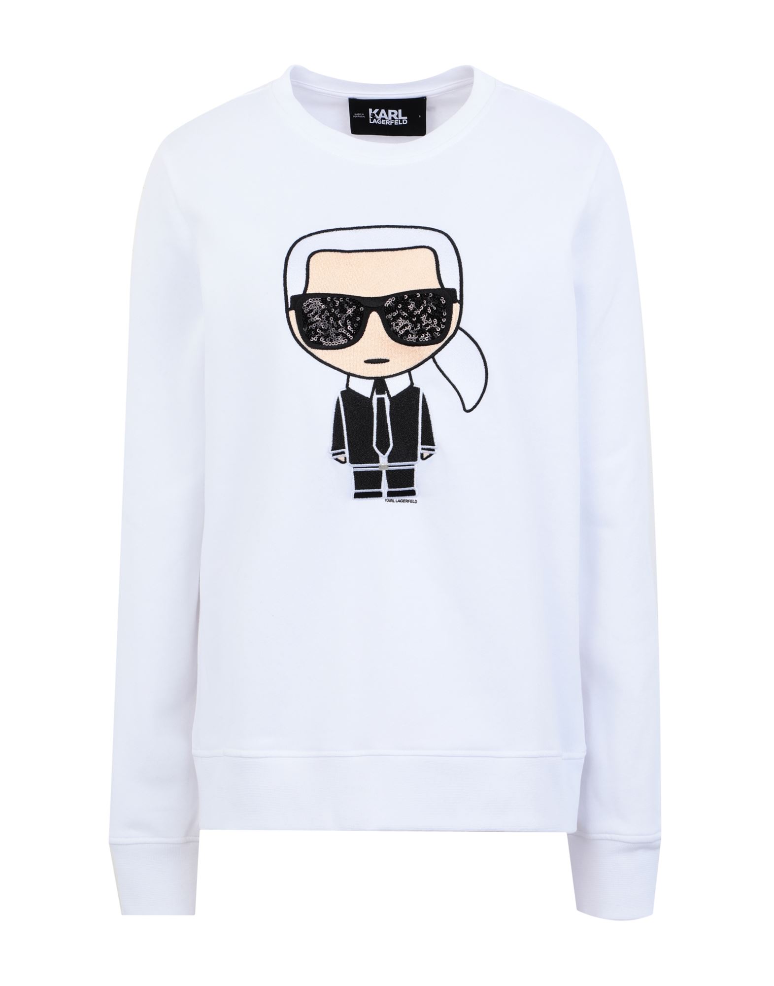 Shop Karl Lagerfeld Ikonik Karl Sweatshirt Woman Sweatshirt White Size L Organic Cotton
