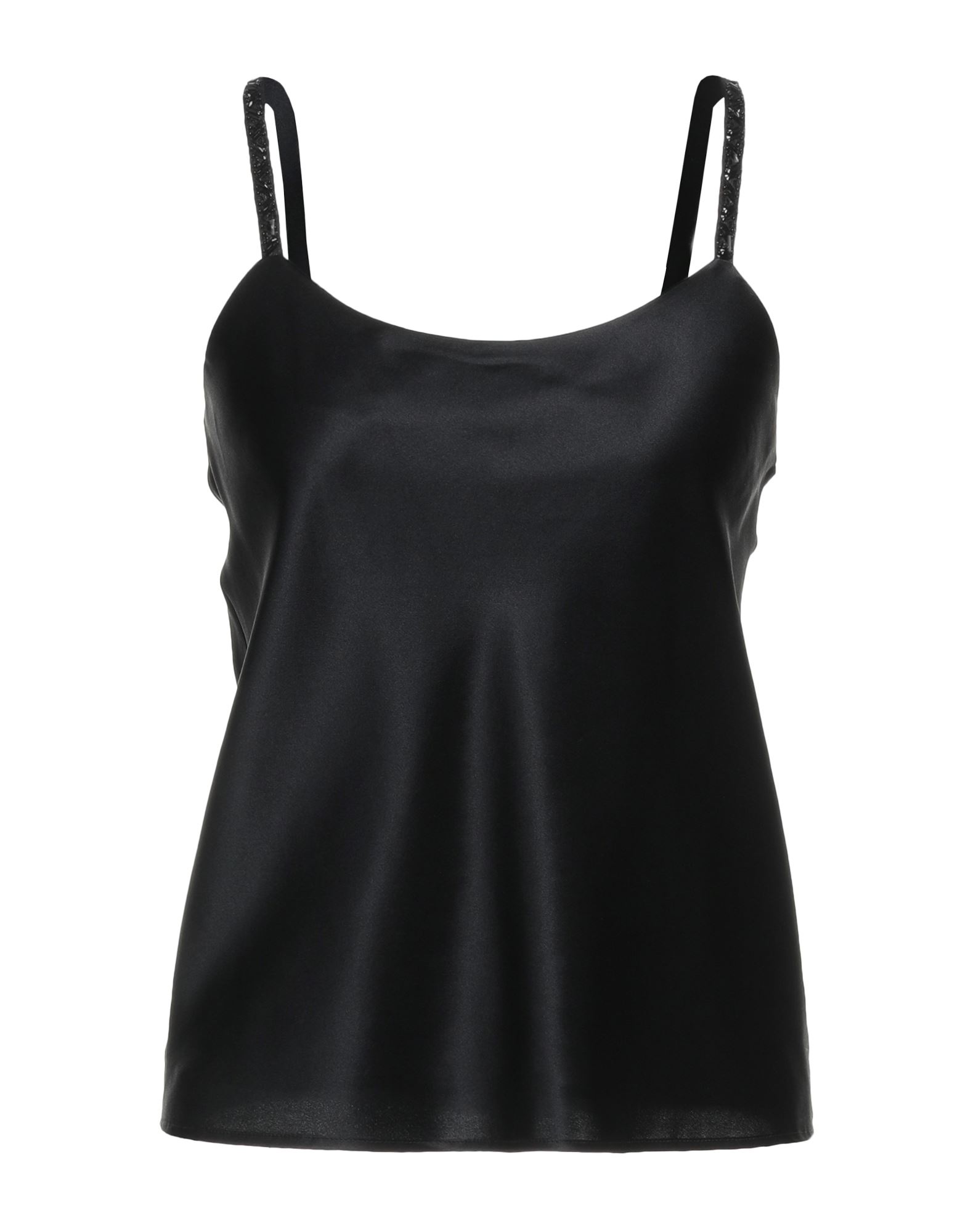 Max Mara Weekend Satin Giralda Slip Top 40 Italian Size In Black