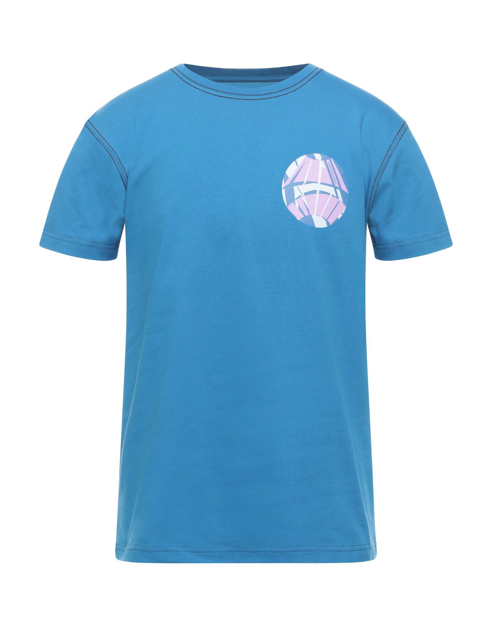 Shop Kiko Kostadinov Man T-shirt Azure Size S Cotton In Blue