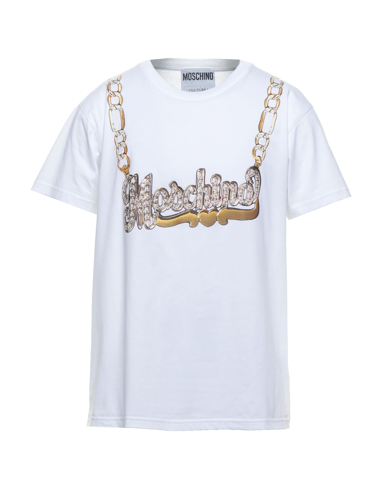 Moschino Couture Man T-shirt White Size M Cotton In White