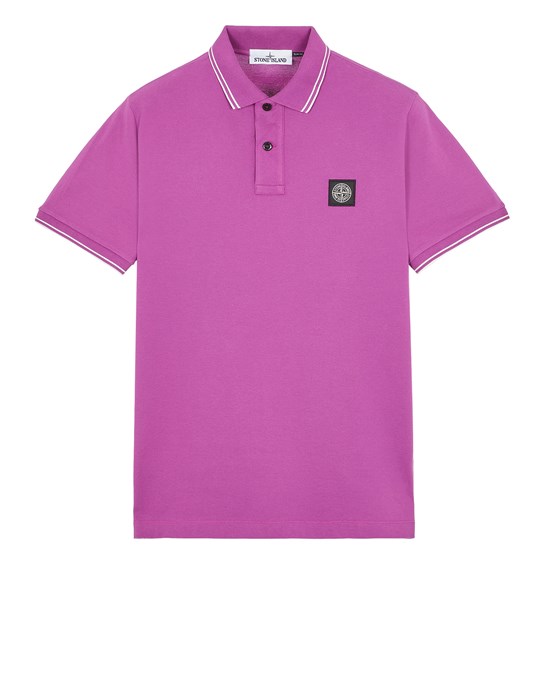 purple stone island polo