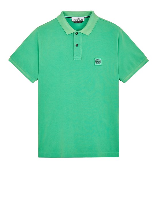 Polo Herr 22S67 COTTON PIQUÉ PIGMENT DYED_SLIM FIT Front STONE ISLAND