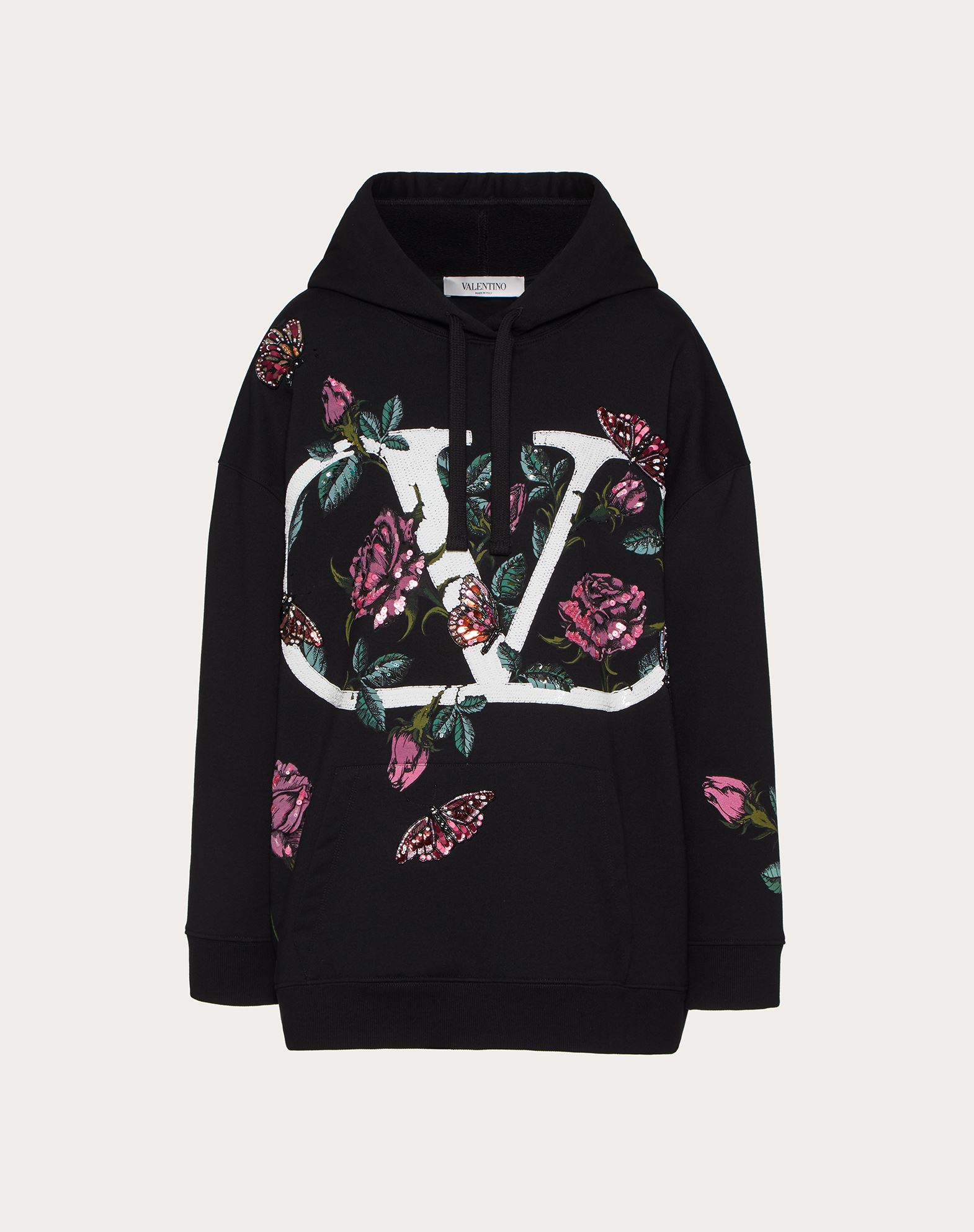 embroidered jersey sweatshirt for woman valentino online boutique
