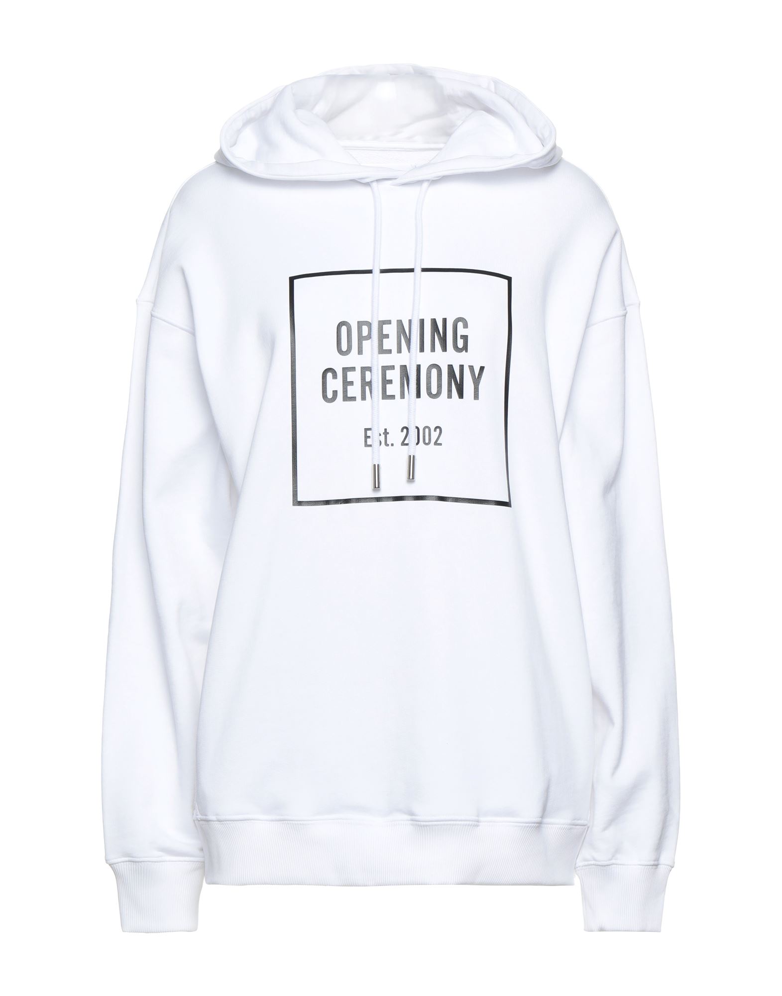 Opening Ceremony Woman Sweatshirt White Size L Cotton, Elastane In White