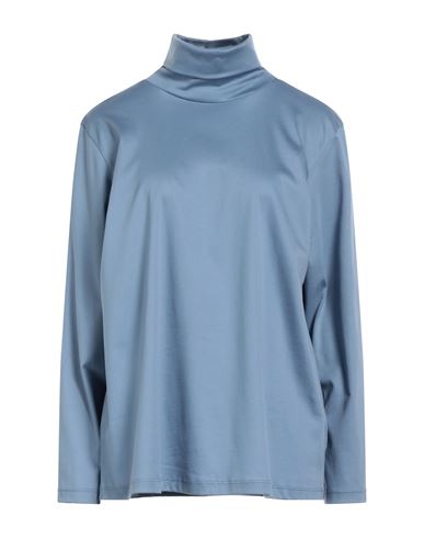 Van Laack Woman T-shirt Pastel Blue Size 14 Cotton