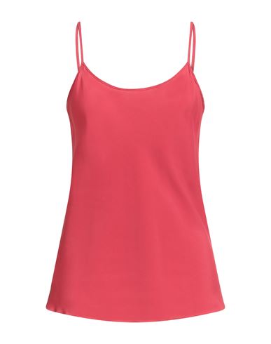 Blumarine Woman Top Red Size 8 Acetate, Silk, Elastane In Red