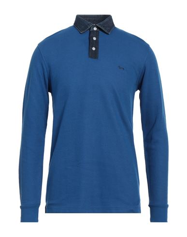 Harmont & Blaine Man Polo Shirt Blue Size 36 Cotton