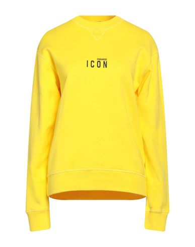 Dsquared2 Man Sweatshirt Yellow Size Xl Cotton, Elastane